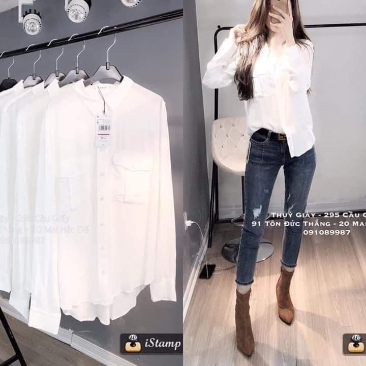 BÁN SỈ ÁO SƠ MI HÀNG XUẤT KÈM MÓC TÚI