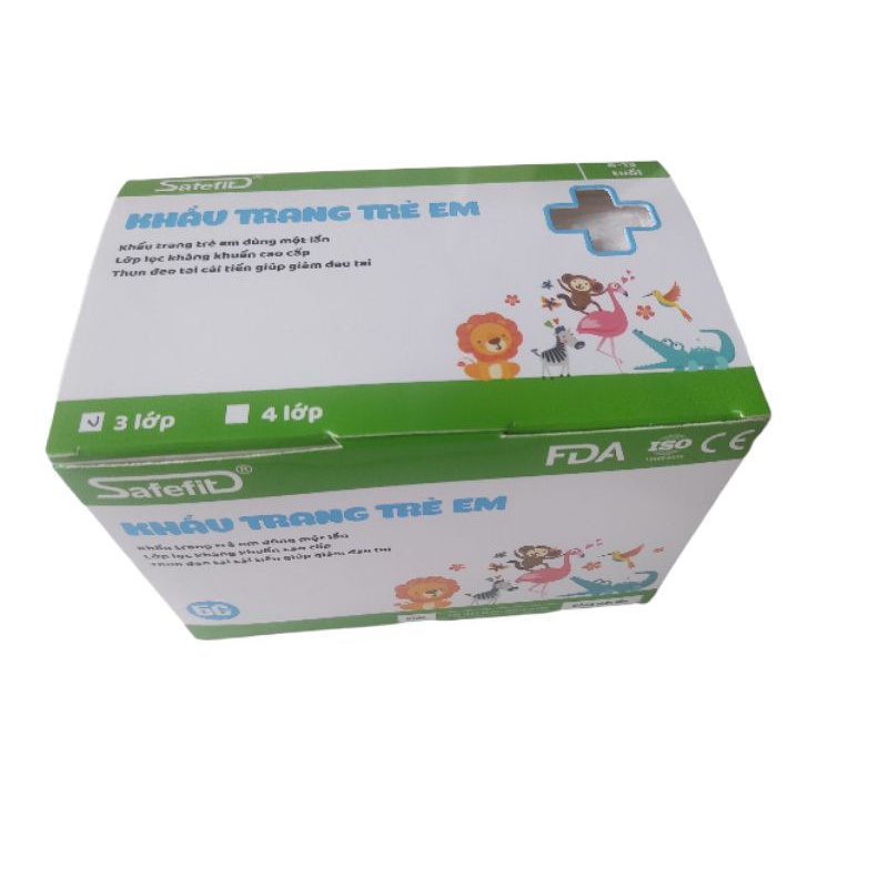 Khẩu trang y tế quai đeo bản to không đau tai