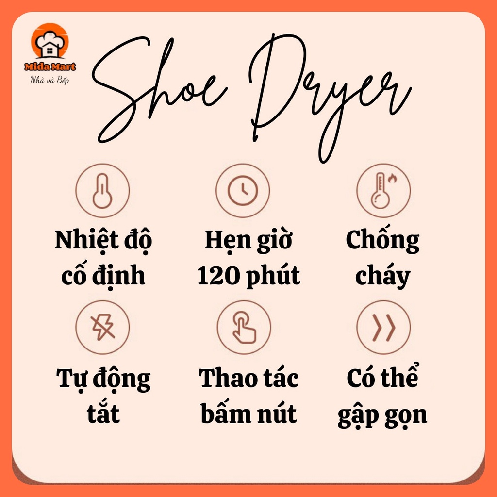 🔥 MÁY SẤY KHÔ, KHỬ TRÙNG KHỬ KHUẨN GIÀY DÉP NK CHÍNH HÃNG BẢO HÀNH 6 THÁNG🔥