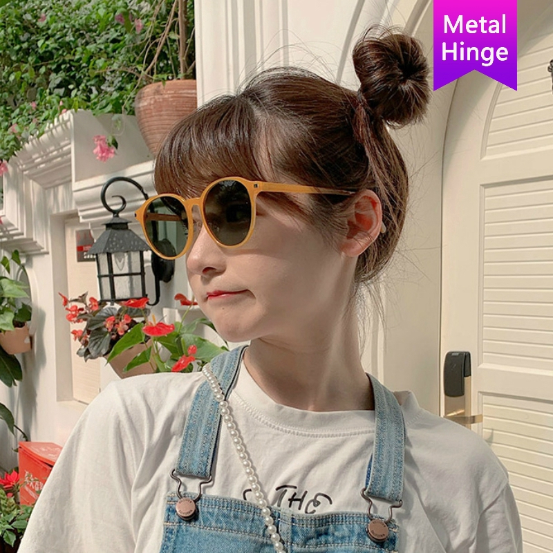 Kính Mát Gọng Kim Loại Phong Cách Hàn Quốc Cho Nam Và Nữ