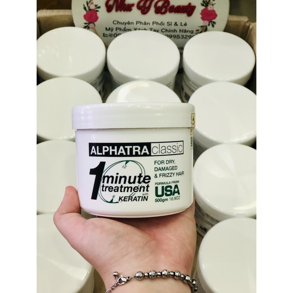 [CHÍNH HÃNG]💖💖Kem Ủ 1 Phút - 1 Minute Treatment Keratin Alphatra 500ml (USA).