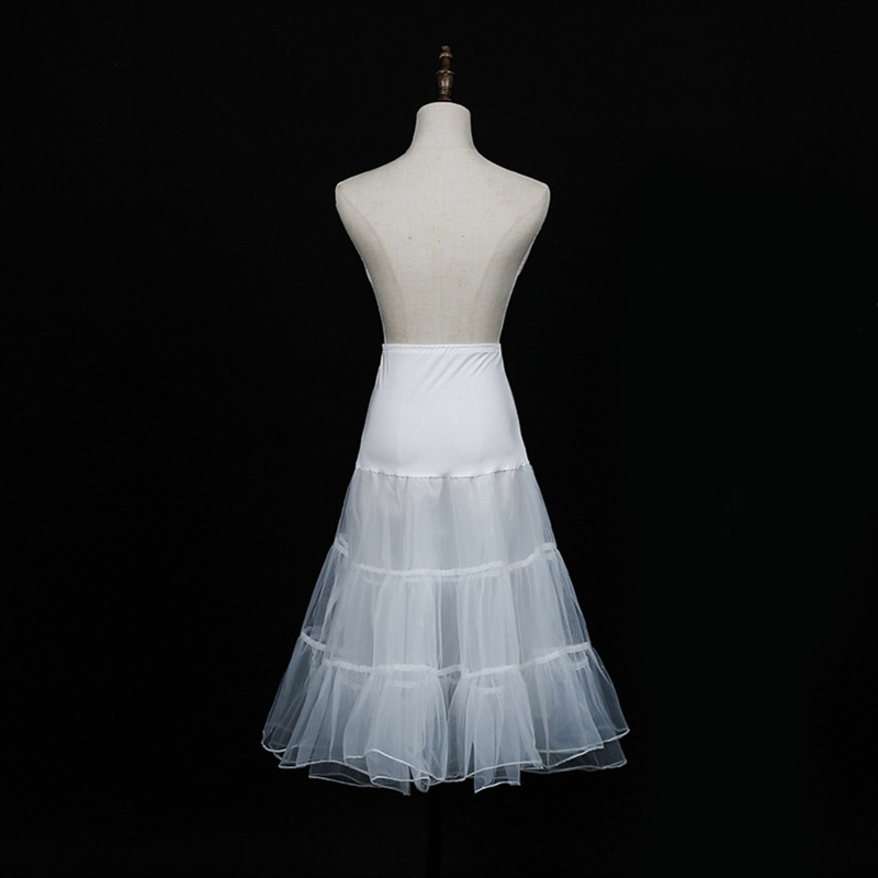 Ivy Đầm Xòe Phồng Màu Trắng Trơn Cho Nữ 26 Inches