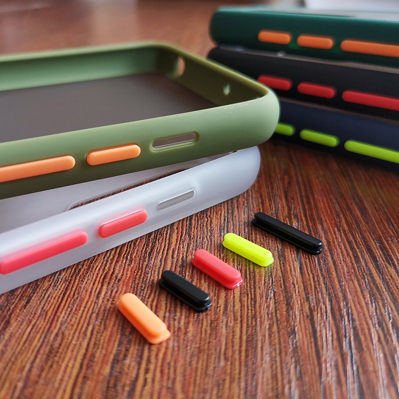 Ốp điện thoại PC cứng mặt nhám trong suốt cảm giác chạm mềm mại màu tương phản cho Samsung S8 S9 S10Plus Note8/9