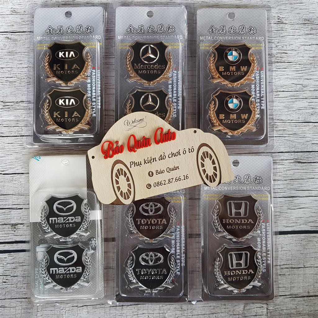 Bộ 2 chiếc huy hiệu Logo bông lúa trang trí ô tô (Đầy đủ thương hiệu xe) | BigBuy360 - bigbuy360.vn