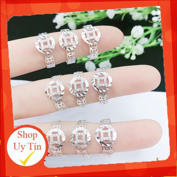 ❤️FREESHIP ❤️ [SALE CỰC KHỦNG]  Nhẫn Kim Tiền Bạc - Nhẫn Kim Tiền Bạc Đủ Size