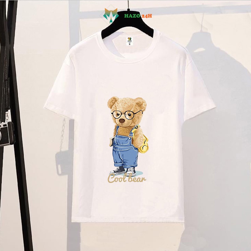 ÁO THUN NAM NỮ UNISEX FORM RỘNG COOL BEAR DỄ THƯƠNG PHONG CÁCH TRẺ TRUNG