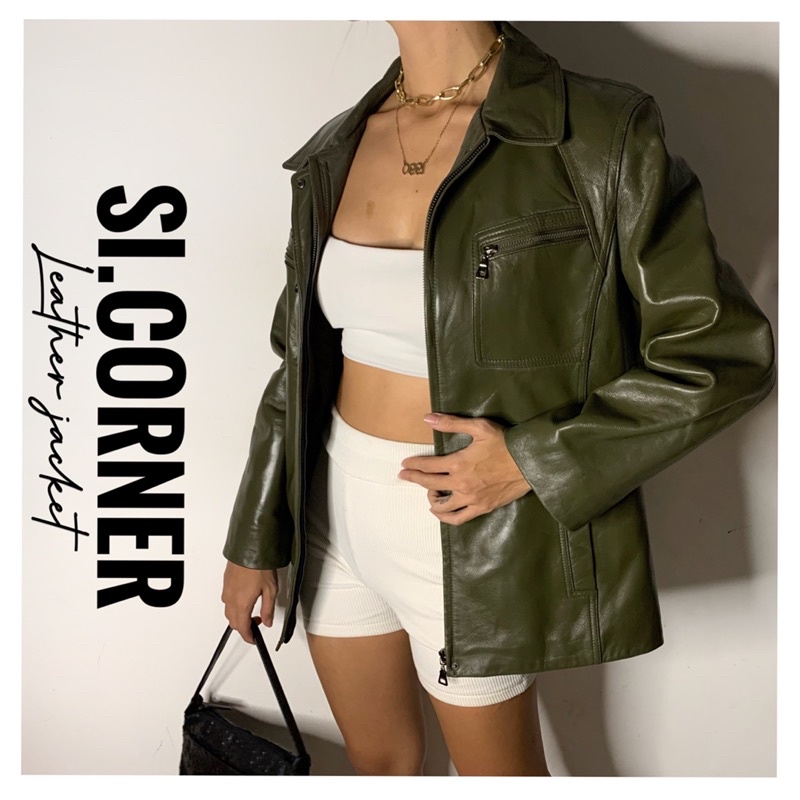 𝗟𝗘𝗔𝗧𝗛𝗘𝗥 𝗝𝗔𝗖𝗞𝗘𝗧 2hand Áo Khoác Da Thật