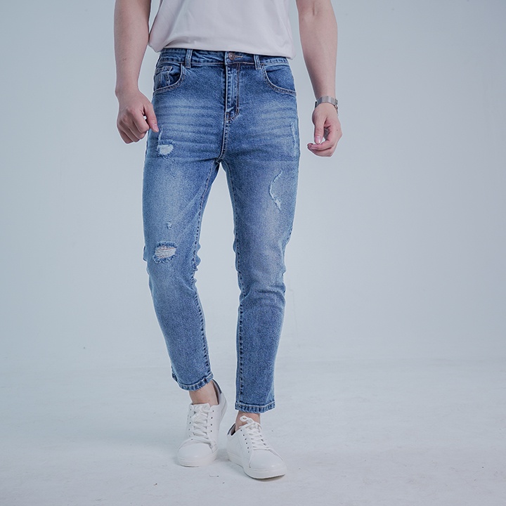 Quần Jean Nam H90 Dáng Baggi Trẻ Trung Năng Động, Chất Bò Cotton Co Giãn Cực Dễ Chịu HTRJ010