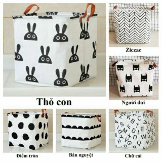 Giỏ vải VUÔNG đựng đồ đa năng/ sọt vải đựng quần áo, đồ chơi