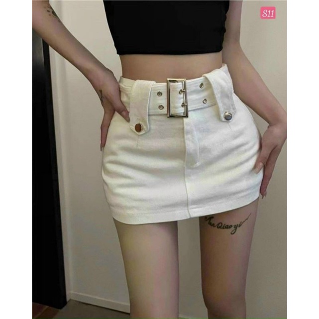 chân váy kaki kèm nịch