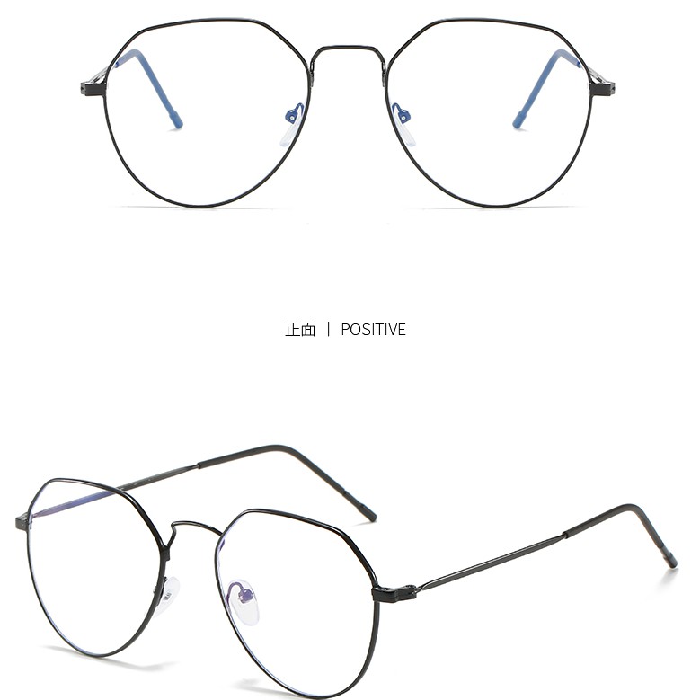 Mắt Kính Gọng Kim Loại Chống Ánh Sáng Xanh Phong Cách Hàn Quốc