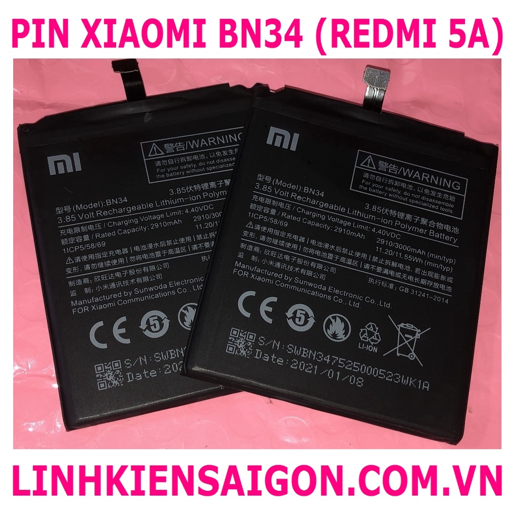 PIN XIAOMI REDMI 5A