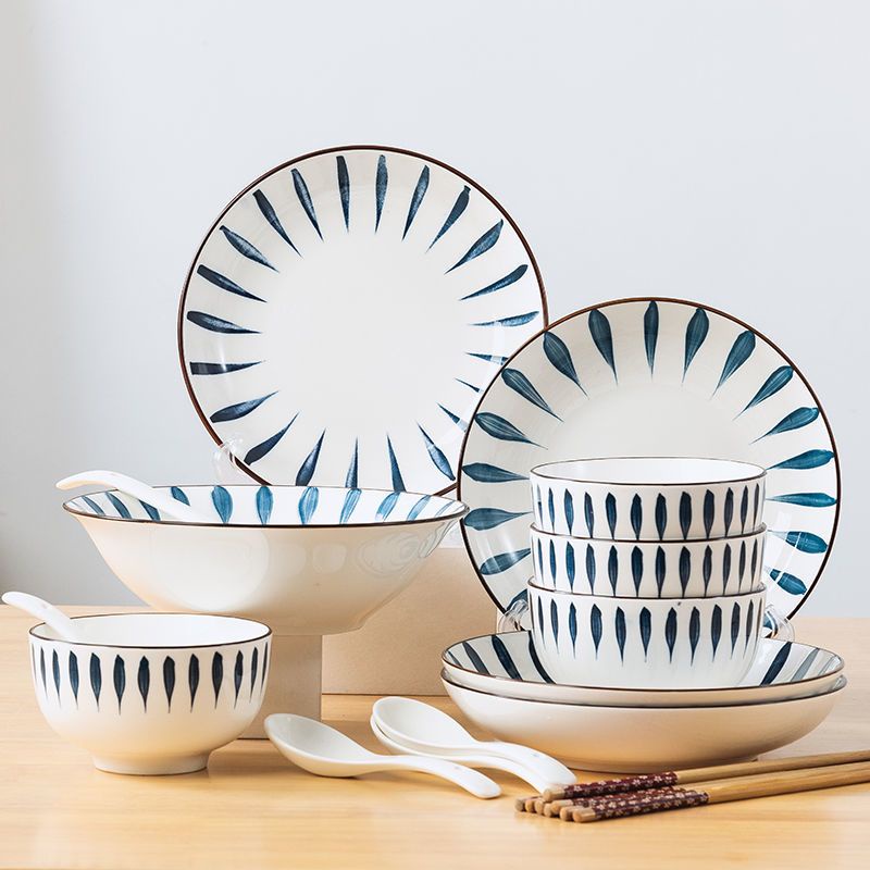 (Sẵn) Set bát 18 món phối màu phong cách Nhật Bản