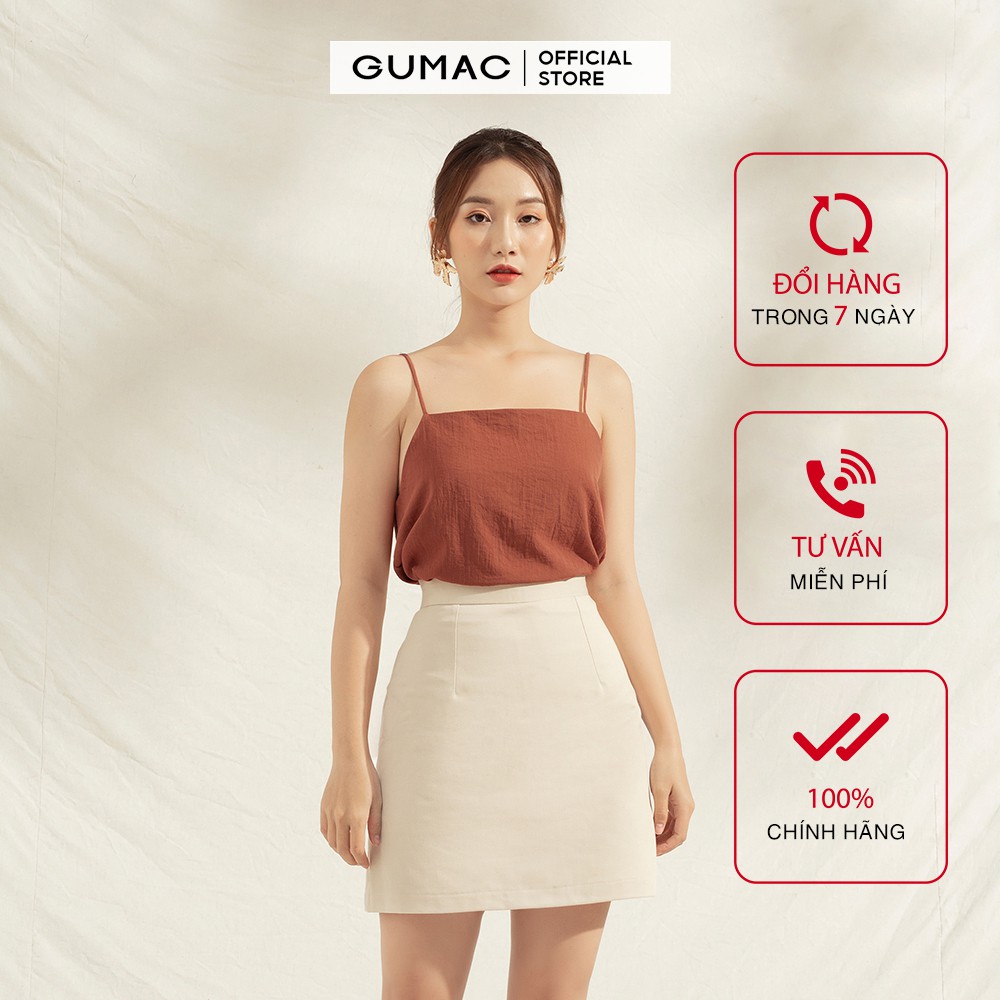 Áo 2 dây nữ cơ bản GUMAC đủ màu, đủ size thiết kế basic trẻ trung AA1181