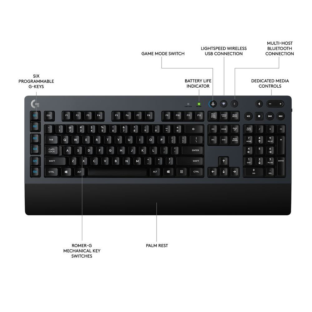 Bàn Phím Game không dây Logitech G613 - Chính hãng logitech