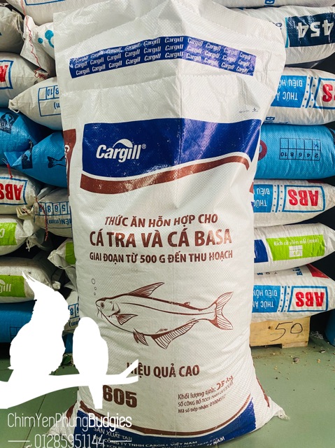 1KG | Cám cá tra Cargill 7605 18% đạm cho cá (da trơn) ăn hoặc dùng câu cá, cám cá cargill câu cá,nuôi cá 6li