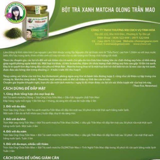 Bột trà xanh Matcha Tran Mao
