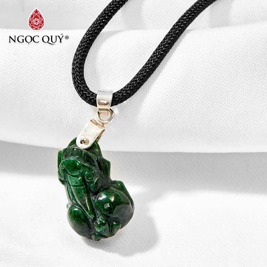 Mặt dây chuyền tỳ hưu cẩm thạch sơn thủy jadeite mệnh hỏa, mộc - Ngọc Quý