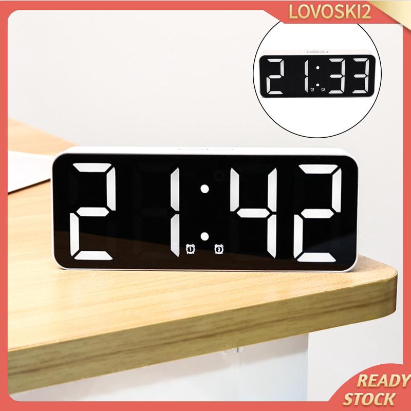 Đồng hồ báo thức điện tử để bàn màn hình LED hiển thị nhiệt độ 12/24H