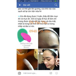 (bill + review) MIẾNG RỬA MẶT - MASSAGE DA MẶT SILICON EBELIN