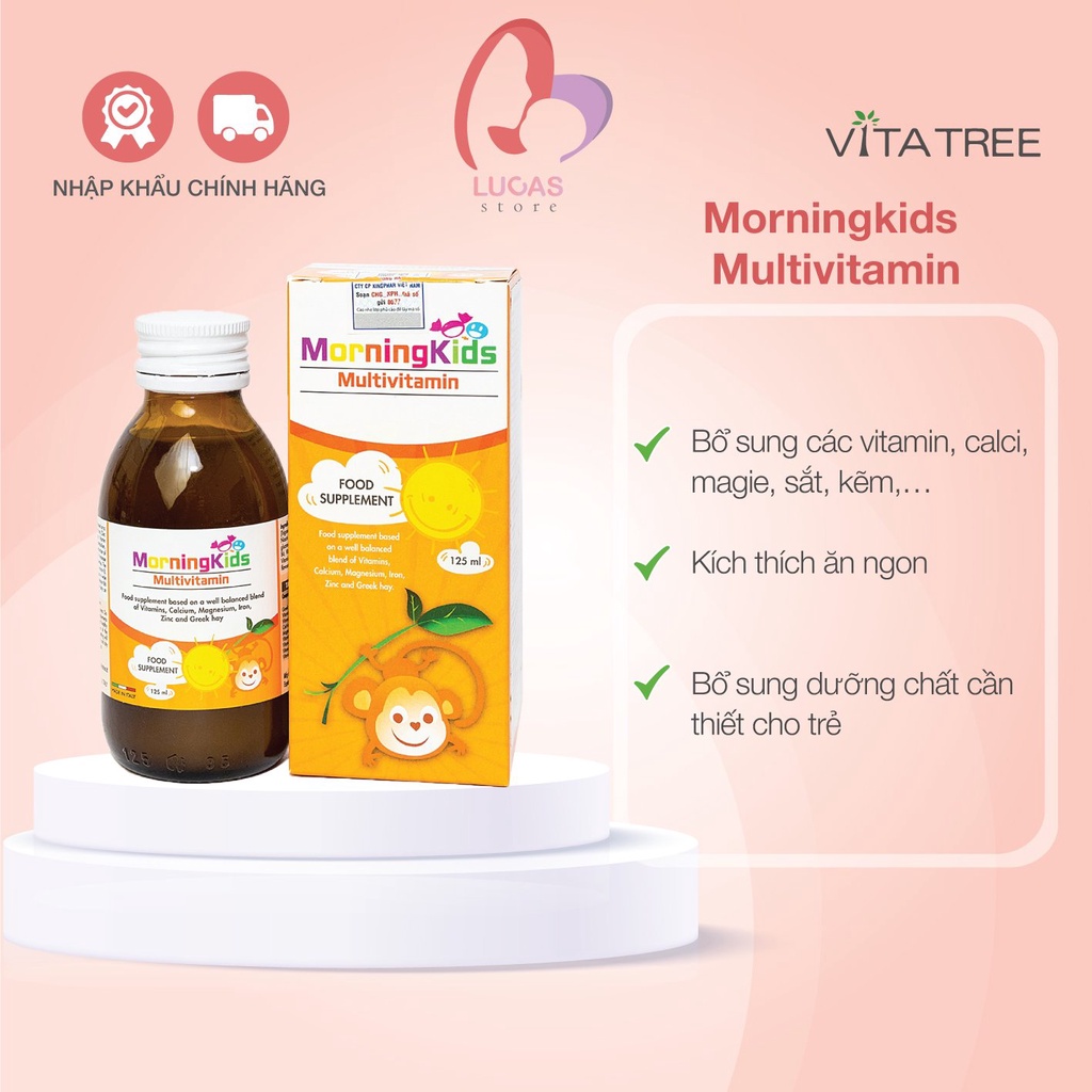 Siro Bổ Sung Vitamin Cho Trẻ Morningkids Multivitamin 125ml - TP045