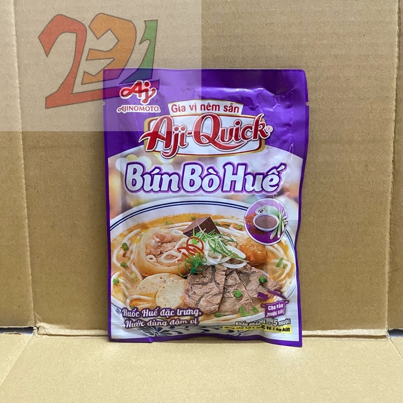 [59 g][Bún Bò Huế] Túi Gia Vị Nêm Sẵn Aji Quick