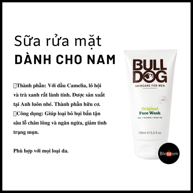 Sữa rửa mặt Bulldog Original dành cho nam