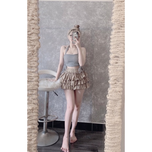 Chân Váy Kiểu Tầng Bèo Gân Siêu Đẹp - Hình Thật Sp