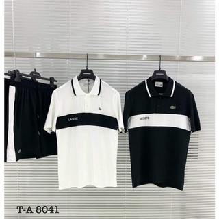 Bộ thể thao Lacoste chất gai mát, set polo hè nam L20