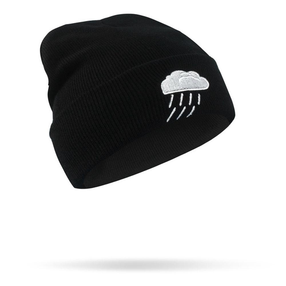 Mũ Beanie Dệt Kim Màu Trơn Dễ Thương Chất Lượng Cao Cho Nữ