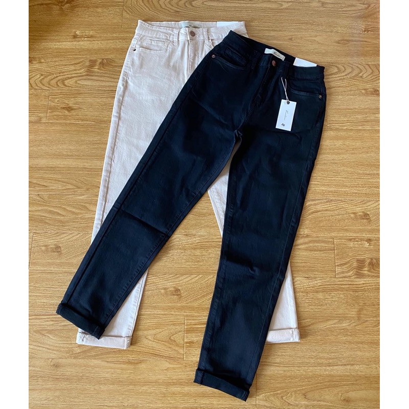 [HOT TREND] Quần momjean nữ chất jean mềm co giãn thoải mái lưng cao trên rốn tôn dáng dễ phối đồ (HÌNH THẬT)