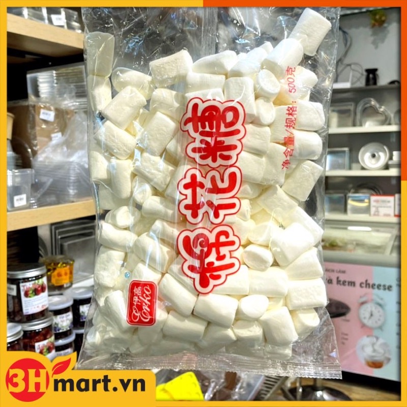 Kẹo dẻo Marshmallow trắng 500g (Có chia nhỏ)