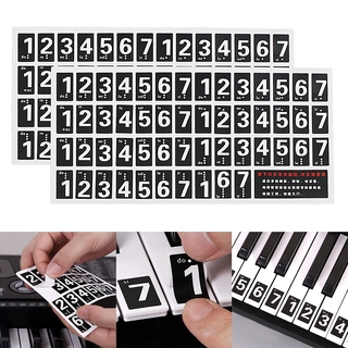 Bộ 61 Miếng Dán 36 Nốt Nhạc Cho Bàn Phím Đàn Piano