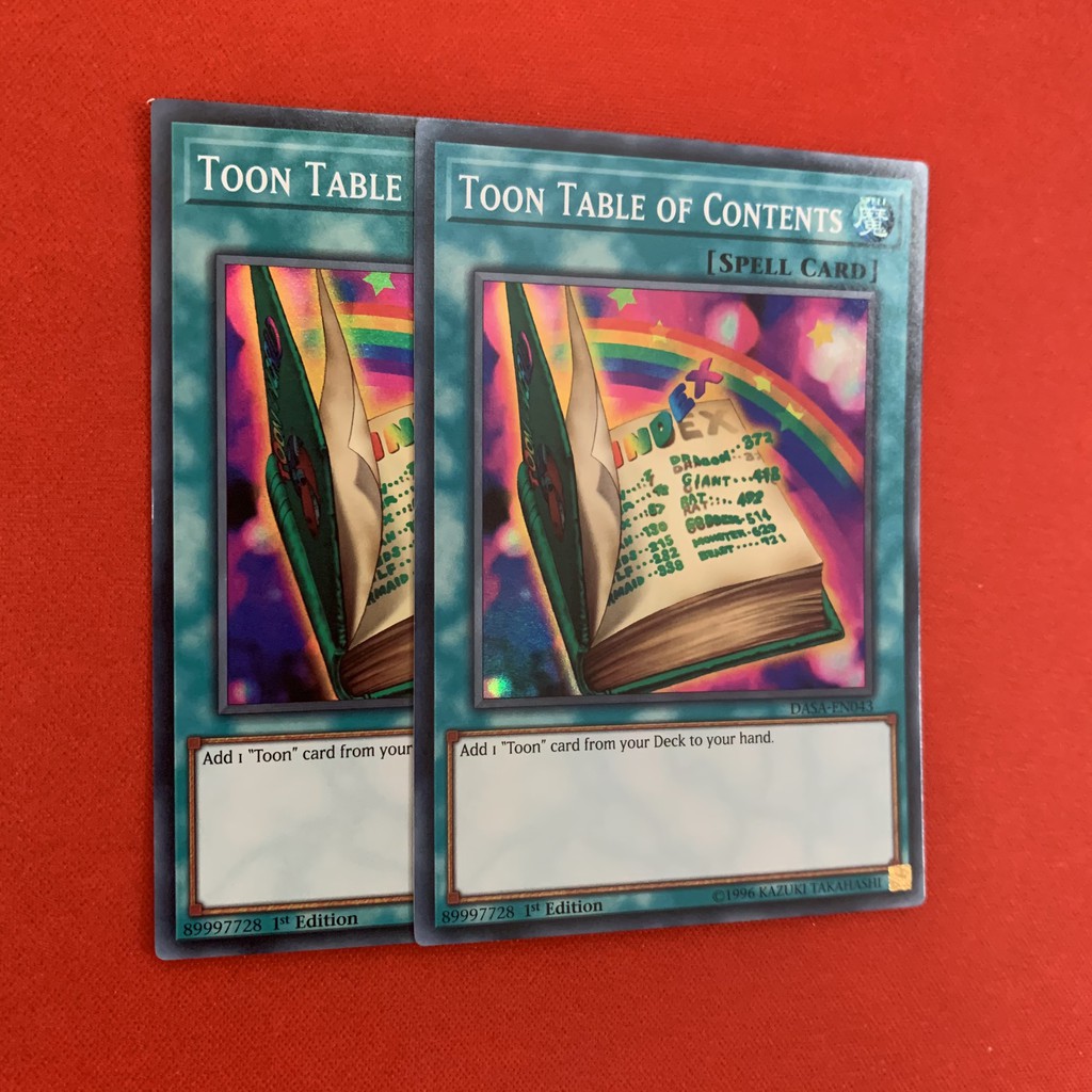 [EN-JP][Thẻ Bài Yugioh Chính Hãng] Toon Table of Contents