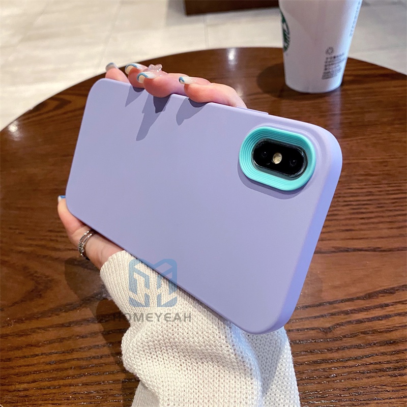 Ốp Điện Thoại Silicone Mềm Chống Sốc Màu Macaron Cho iPhone X XR Xs Max 11 Pro Max 12 ipX ip11