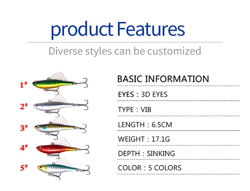 Mồi Câu Cá Giả Có Cánh Cứng 17.2G 6.5cm