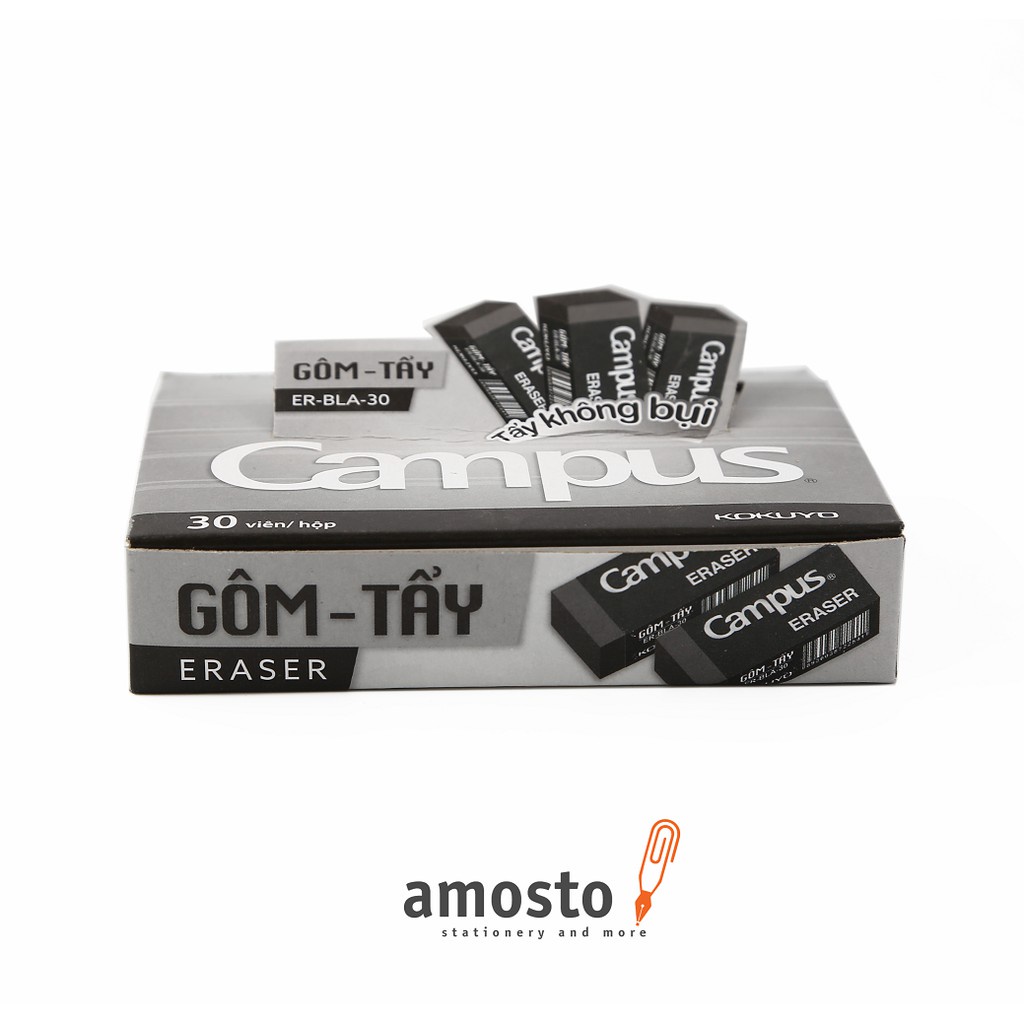 Tẩy Campus Black ER-BLA-30 (đen) Tẩy trên giấy và tất cả các chất liệu khác nhau mà không làm hỏng lớp bề mặt.