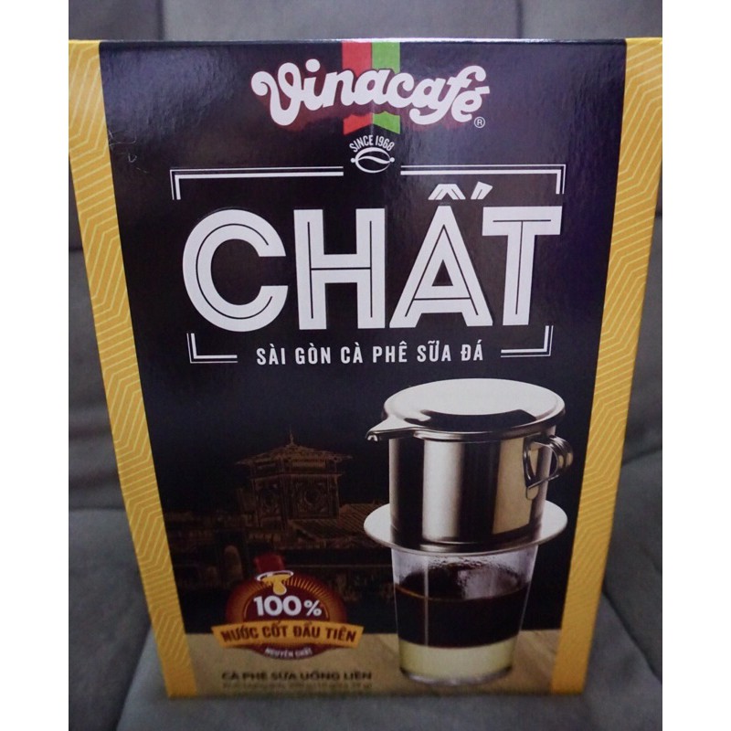 Vinacafe Chất - Sài Gòn Cà Phê Sữa Đá Hộp 10 Gói x 29G