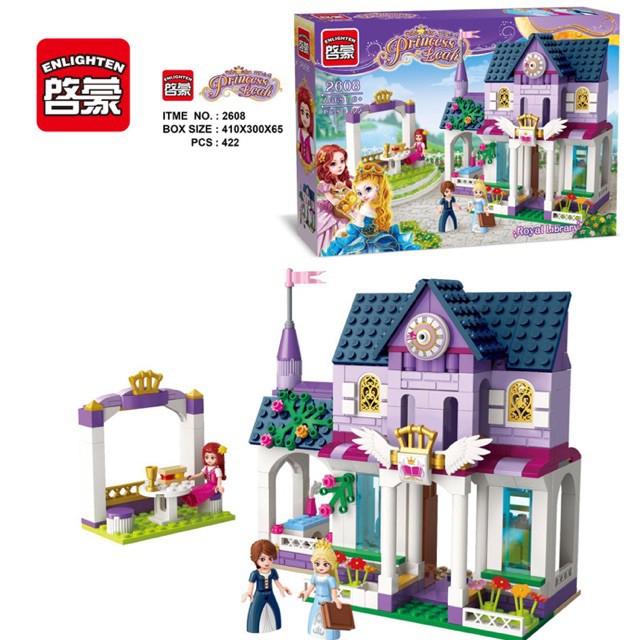 [Giá cực sốc] - Đồ chơi  Lego princess Leah 2608 - thư viện trong cung