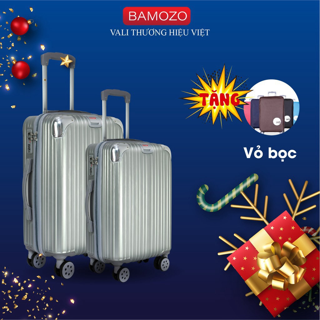 QN0094 TYĐS [FREE SHIP] vali du lịch BAMOZO 8809 vali kéo nhựa size 20 inch size 24 inch bảo hành 5 năm 25