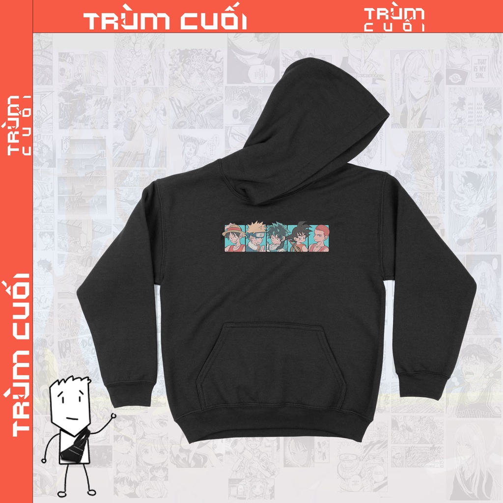 Áo Hoodie Manga Main Kinh Điển 1, Trùm Cuối Manga Anime, Unisex Nỉ Bông 100% 2 màu nam nữ 0060