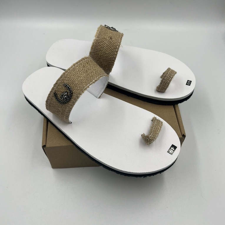 dép xỏ ngón nam nữ đế bằng quai bố ( sandal đồng nai )