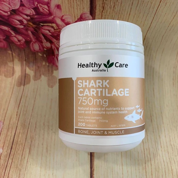 SỤN VI CÁ MẬP - HEALTHY CARE SHARK CARTILAGE 750MG 200 Viên