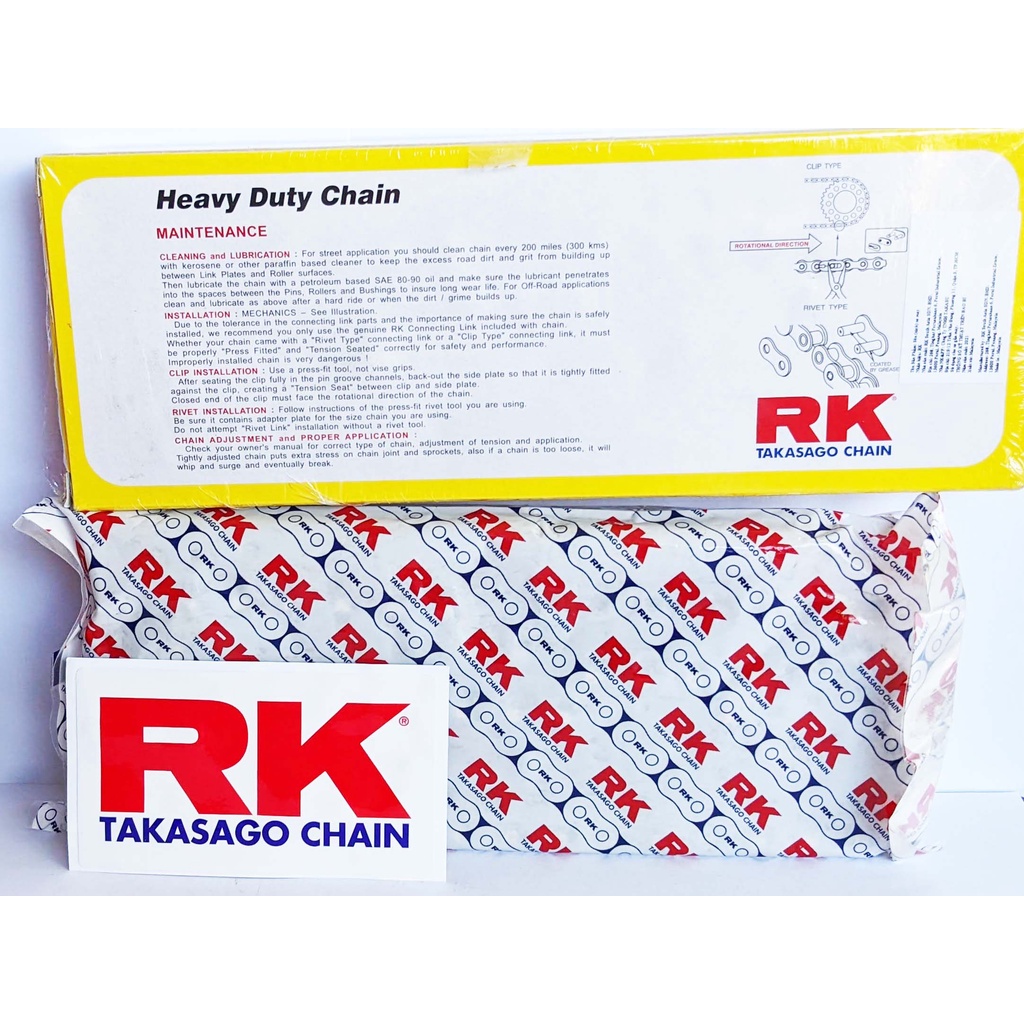 Sên RK Đen Vàng 10 Ly Cao Cấp Nhập Khẩu Cho Ex, Win, Rai, Future, Wave, ...