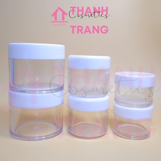 Hủ nhựa tròn nắp trắng chiết mỹ phẩm 20g/ 30g/ 50g