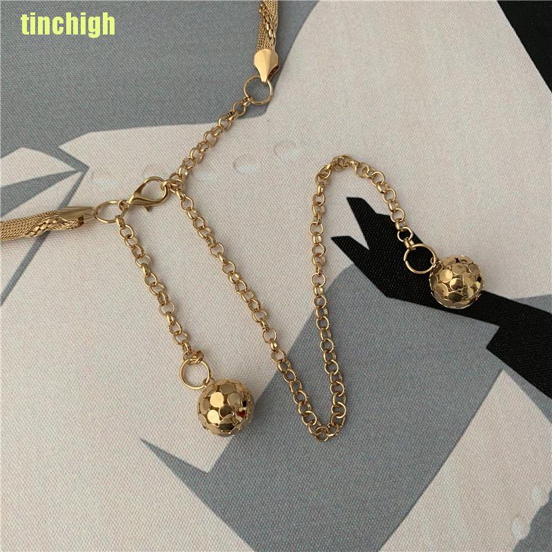 Thắt Lưng Dây Xích Kim Loại Thời Trang Cho Nữ