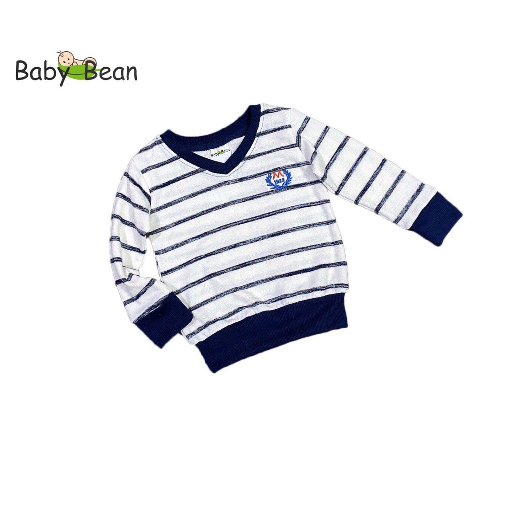 [Mã FARSBR242 giảm 15% đơn 99K] Áo Len Cổ Tim Kẻ Sọc bé trai BabyBean