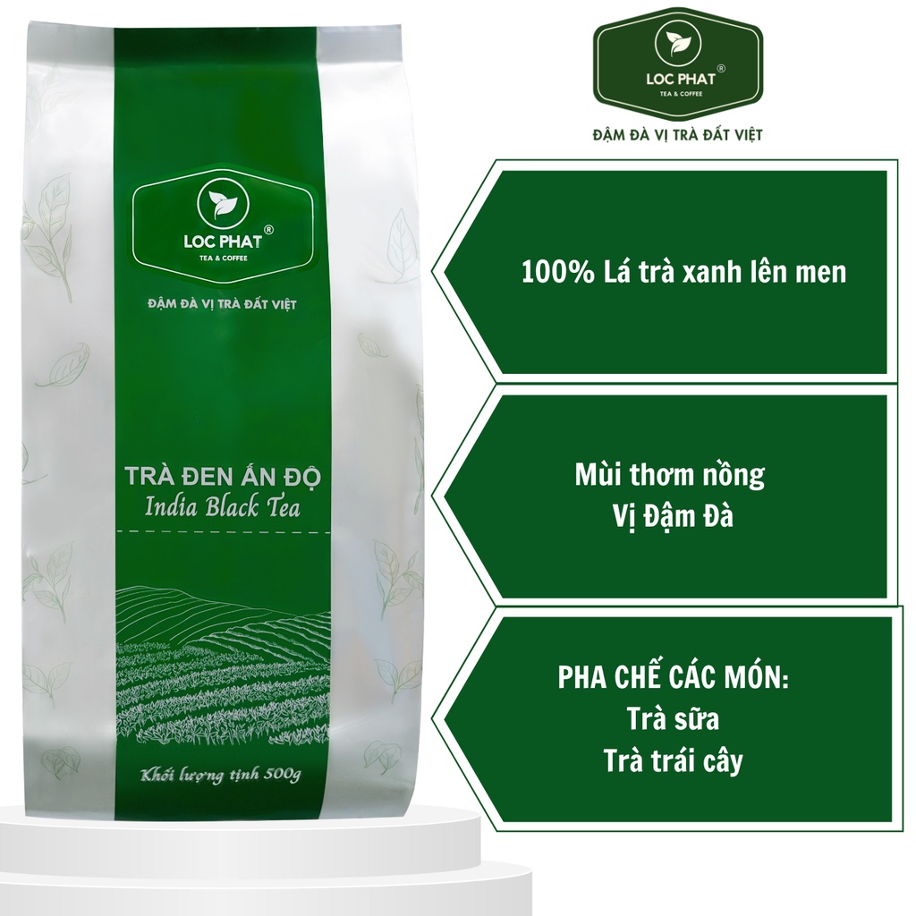 Trà Đen Ấn Độ Lộc Phát - 0.5Kg - Nguyên Liệu Dùng Để Pha Chế Trà Sữa