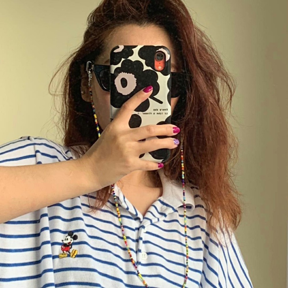 Dây đeo giữ kính/khẩu trang chuỗi hạt nhiều màu chống trượt cho nam và nữ