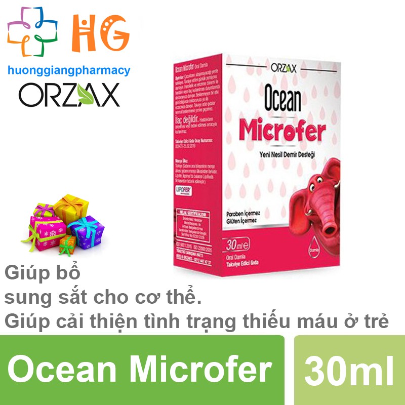 Ocean Microfer - Giúp bổ sung sắt cho cơ thể. Giúp cải thiện tình trạng thiếu máu ở trẻ (Hộp 30ml)